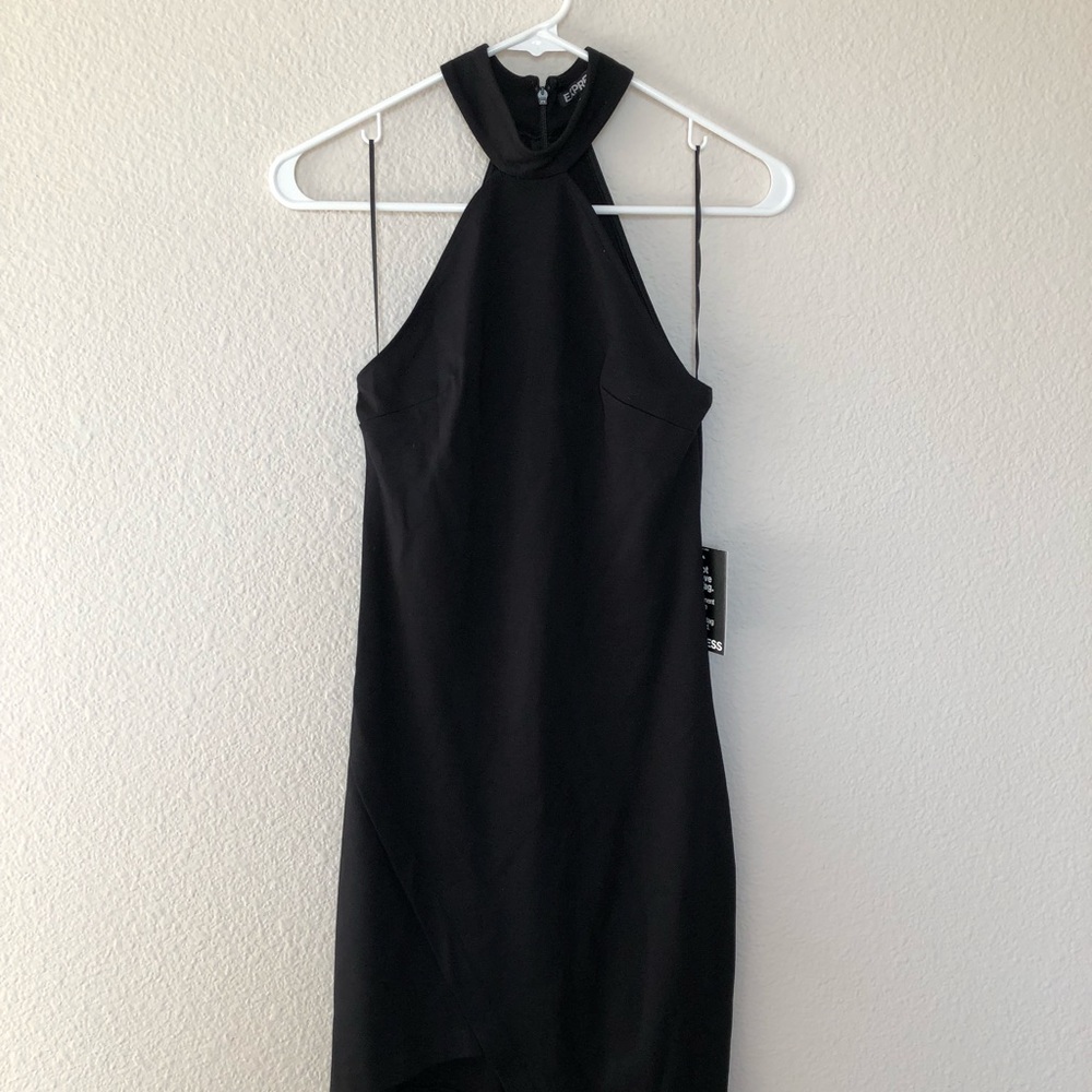 Express black halter dress in size 0 NWT